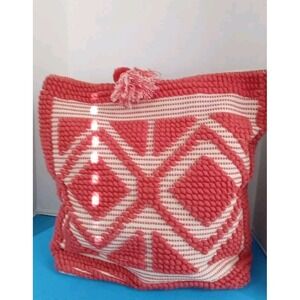 Bohemian Carpet Tote Bag Stylish Fabric Woven Tassel Bag